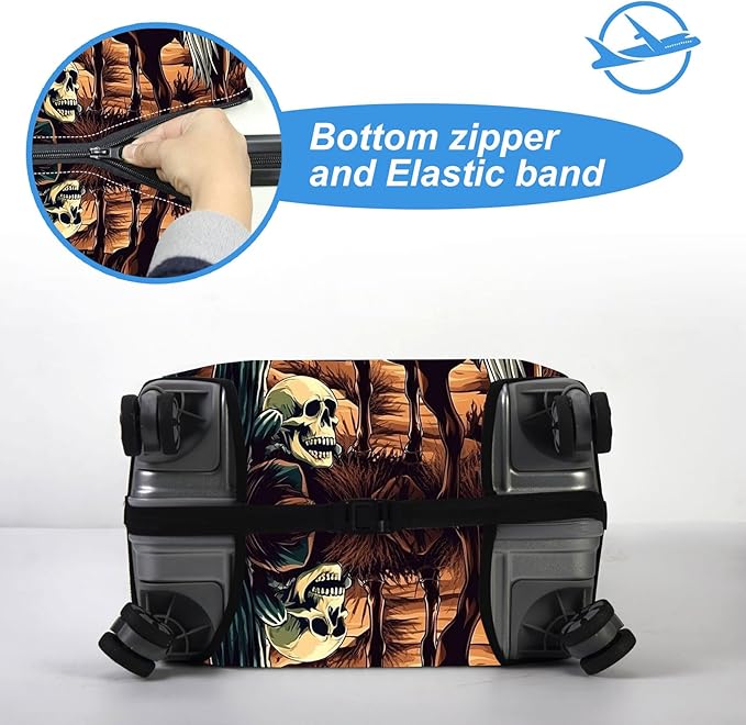 Luggage Cover Protector for 19-20 Inch Suitcases, TSA Approved Elastic Travel - Image 5