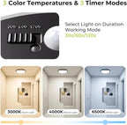hepside 2 Pack Motion Sensor Ceiling Light Wired, 3000K/4000K/6500K LED Flush - Image 2