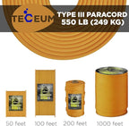 TECEUM 5/32" Paracord Rope 1000 – 1000ft / 200ft / 100ft / 50ft – Tactical - Image 9