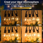 150ft Outdoor String Lights Waterproof/Connectable/Dimmable LED Shatterproof - Image 6