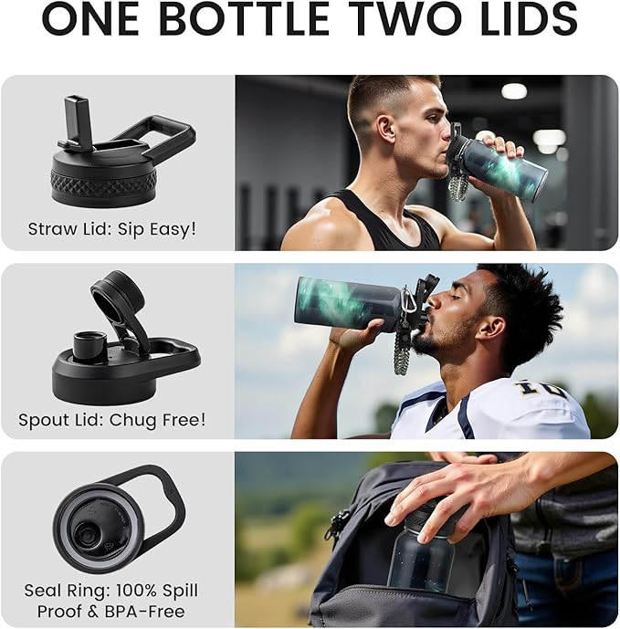 RAYMYLO Insulated Water Bottle 32 oz, Triple Wall Vacuum Stainless Steel - Image 5