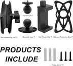 Phone Mount Holder with B Size 1" Ball Diamond Base & Double Socket Arm - Image 7