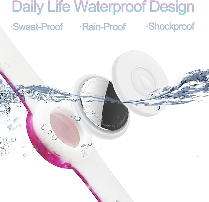 4 Pack Waterproof Bracelet for AirTag Kids, Hidden Printed Wristband for Apple - Image 3