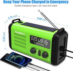 20000mAh Solar Hand Crank Emergency Radio, NOAA Portable Emergency AM/FM Radio - Image 4