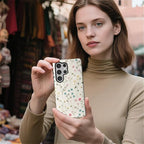 for Samsung Galaxy S25 Ultra Case, HL2 Beige Flower Branch Hybrid 2 Layer Hard - Image 5