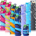 Sunnyray 14 Pack Collapsible Water Bottles Travel 17oz Silicone Portable by Sunnyray