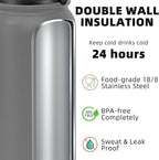 Fanhaw 24 oz Insulated Stainless Steel Water Bottle - Image 3