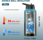 32oz Insulated Water Bottle, BPA Free&Leak Proof, Stainless Steel Water Flask - Image 2