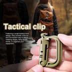6 Pack 2.12“ Tactical Locking D Ring Plastic Carabiner Backapck Molle Hook Clip - Image 6