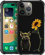 for iPhone 13 Pro Max Case, Pig Sunflower Yellow Sunshine Pattern Graphic by FKBRCL4U