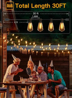 Ollny Outdoor String Lights 30FT, Shatterproof Connectable Patio Lights - Image 2