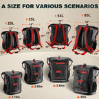 OSAH DRYPAK Waterproof Backpack Dry Bag 25L/35L/55L/85L – Heavy Duty Roll-Top - Image 2