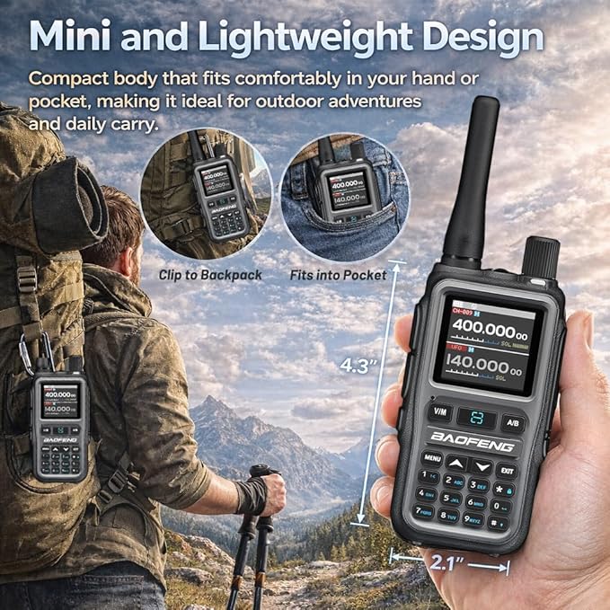 BAOFENG UV-5R Mini Ham Radio: Long Range Handheld Two Way Radio - Image 2
