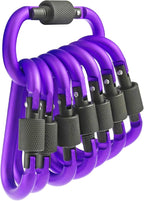 10 Pack Aluminum D Ring Key Rings Hiking Clips Locking Carabiner by IEBUOBO