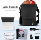 Drawstring Backpack with Mesh Pockets String Gym Bag Sackpack Sandproof Water - Image 2