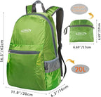 G4Free 20L Lightweight Packable Backpack Travel Hiking Daypack Foldable Backpack - Image 2