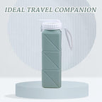 EOBTAIN Green Silicone Collapsible Water Bottle - Image 3