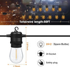 GvvooHome 50FT LED Outdoor String Lights - Image 6