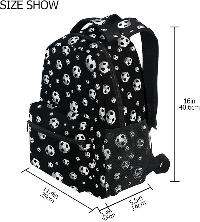 Wamika Football Ice Fire Boy Backpack Soccer Ball Sports School Backpack Kids - Image 2