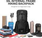 IX INOXTO 55L Internal Frame Waterproof Hiking Camping Backpack - Image 7