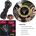 BSGB Fire Starter Paracord Necklace EDC Military Survival Gear Tinder Cord Fire - Image 5