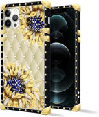 Compatible with iPhone 11 Pro Max Case, Sunflower Diamonds Leather Luxury - Image 2
