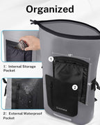 Gonex Ultralight Waterproof TPU Backpack, 55L Roll Top Dry Bag - Image 5