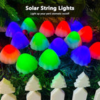 OZS 2PK 32LED 55FT Mushroom Solar Garden Lights Outdoor, Solar String Lights - Image 6