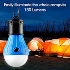 FLY2SKY Tent Lamp Portable LED Tent Lights Blue 4 Packs Hook Hurricane - Image 2
