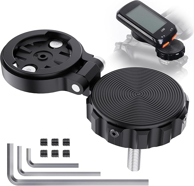 DDJ AirTag Bike Computer Mount, Hidden Stem Cap AirTag Holder Compatible by DDJ