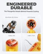 Diveblues Portable Handheld Turbo Fan, 5 Gear Wind, Battery Operated, 3 IN 1 - Image 7
