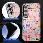 for Samsung Galaxy S23 Plus Case, HL2 Aesthetic Color Bow Tie Hybrid 2 Layer - Image 4
