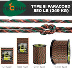 TECEUM 5/32" Paracord Rope 1000 – 1000ft / 200ft / 100ft / 50ft – Tactical - Image 9