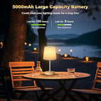 Wowag Small Cordless Table Lamp, 5000mAh Rechargeable Battery Operated Desk Lamp - Image 6