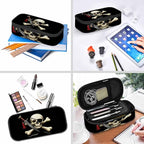 Skull Pirate Pencil Case Crossbones Eye Halloween Day Of The Dead Black Pencil - Image 6