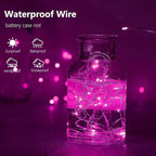 4-Pack 50 LED Pink Fairy Lights Battery Operated - Image 3