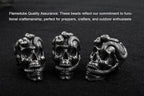 Skull Paracord Bead, 0.75x0.56x0.78 inches, - Image 9