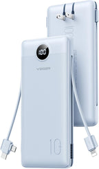 VEGER AC Wall Plug Portable Charger, 10000mah Slim Portable Charger Built in by VEGER