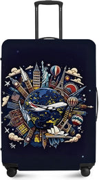 ANNA QUEEN Travel Globe Airplane Luggage Cover -Stretchable Airplane Suitcase by ANNAQUEEN
