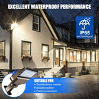 Juyace 150W LED Dusk to Dawn Flood Light, IP65 Waterproof Commercial Wall - Image 5