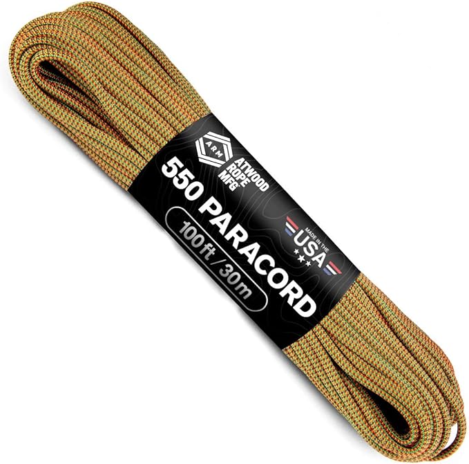 Atwood Rope MFG Color Changing 550 Paracord 100 Feet 7-Strand Core Nylon by AtwoodRopeMFG