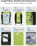 ECOHUB Small Hiking Backpack for Men Women, 20L Lightweight Travel Backpacks - Image 7