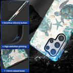 for Samsung Galaxy S25 Ultra Case, HL2 Ocean Sea Turtle Nautical Map Hybrid 2 - Image 3