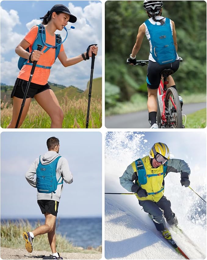 Hydration Backpack with 2L Water Bladder, Hiking Water Backpack - Image 8