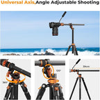 K&F CONCEPT 90''/230cm Overhead Camera Tripod, Horizontal Shooting Video Tripods - Image 5