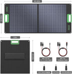 100W Portable Solar Panel for Power Station Generator, 20V Foldable Solar Cell - Image 9