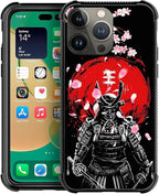 for iPhone 12 Pro Max Case, Sakura Japanese Samurai Pattern Graphic Design Girl by FKBRCL4U