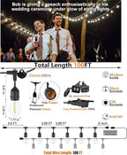 Outdoor String Lights LED 100FT Heavy-Duty Patio Lights String - Image 2