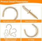 Gold Cup Screw Hooks, 3/4 inch Metal Screw in Hooks 160 Pack Plant Hanger Wind - Image 4