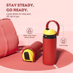 POWCAN 18 oz Travel Water Bottle: 2-in-1 Push-Button Spout & Quick-Flip Straw - Image 4